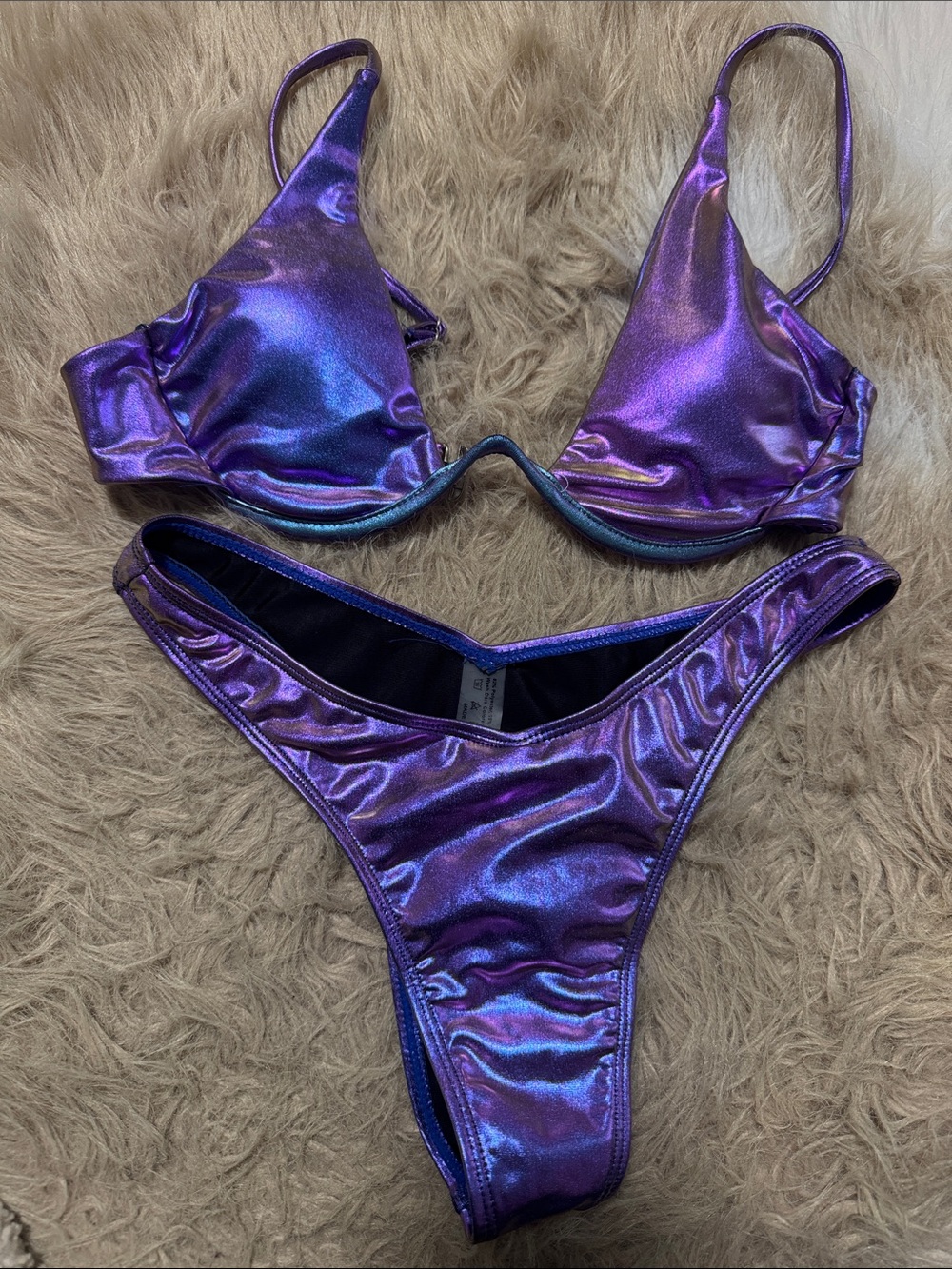 Iridescent Purple Bikini Set